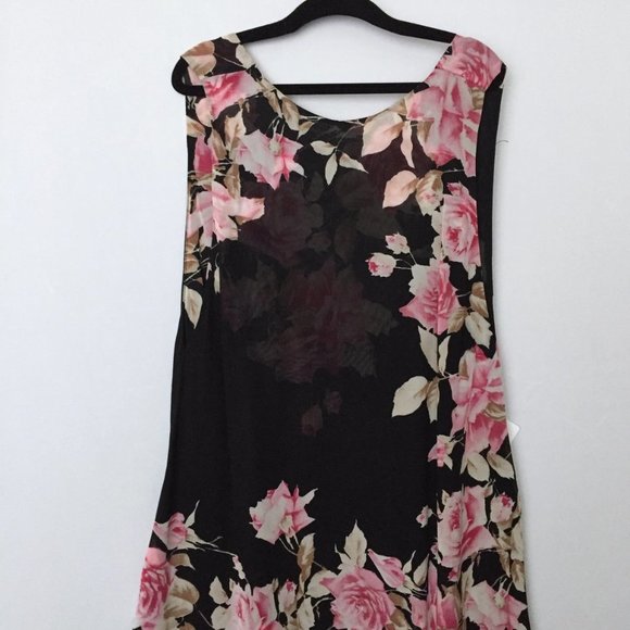 REFORMATION Black and Pink Floral Dress - Picture 7 of 10